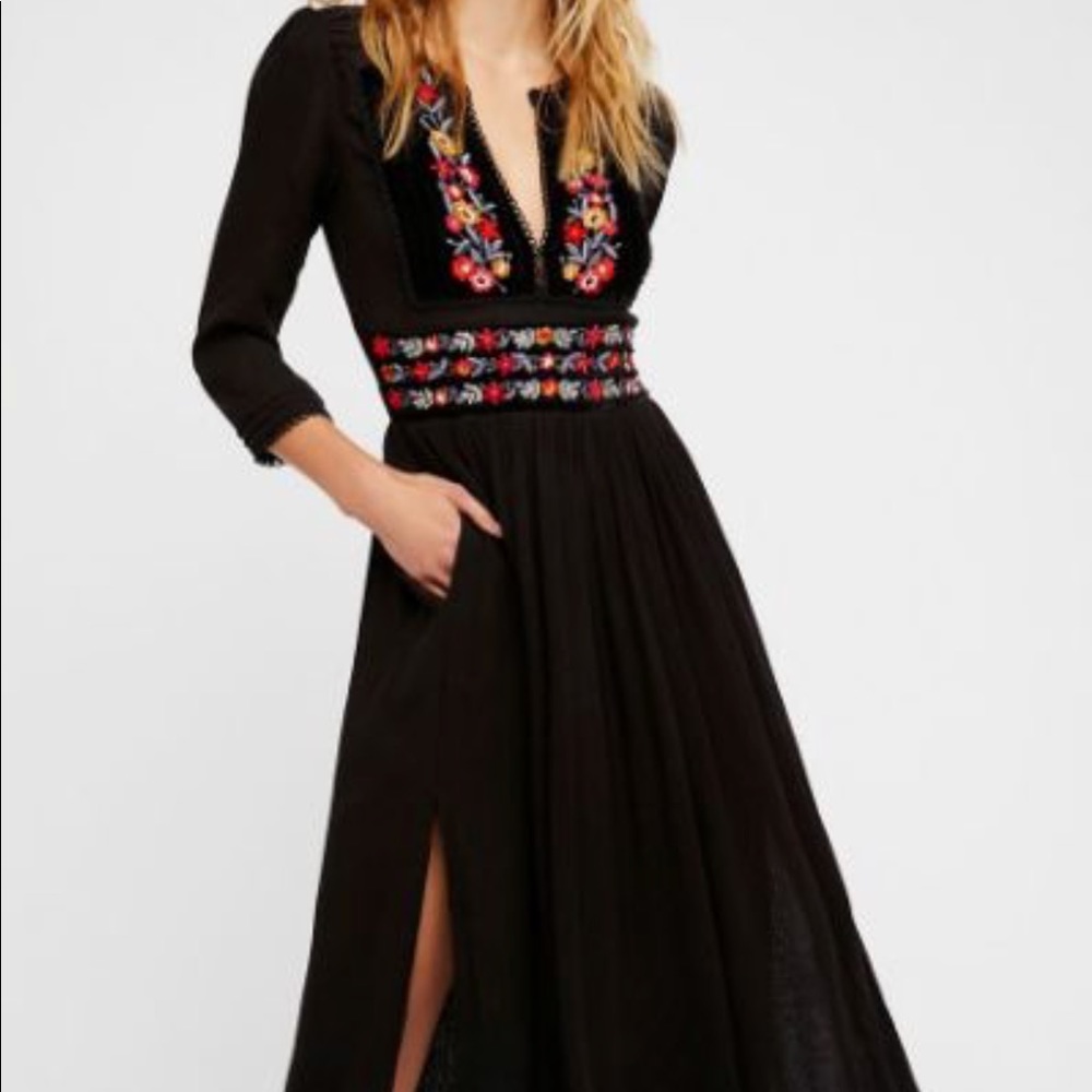 NWT Free People Flora Midi Dress S
